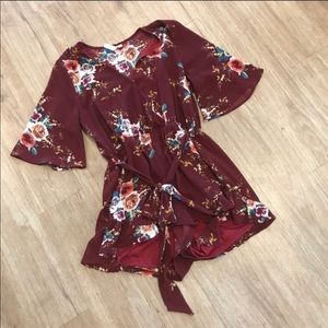 Size large maroon romper